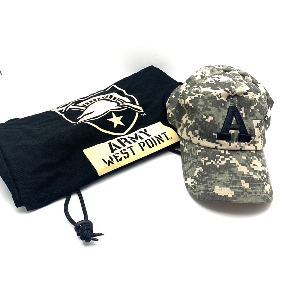 🟡Army West-point Camo Dad Hat + Draw String Bag